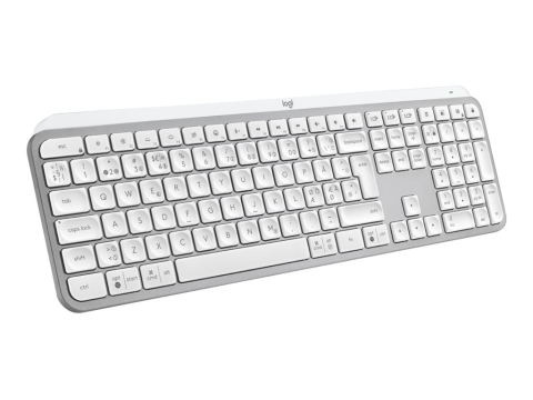 Tastaturi wireless - Logitech MX Keys S – Tastatură Wireless Iluminată, US Intl, Pale Grey