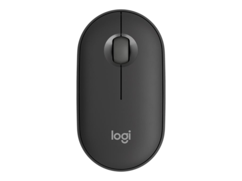 Mouse wireless - Logitech Pebble Mouse 2 M350s – Bluetooth 5.2 LE, SilentTouch, Tonal Graphite
