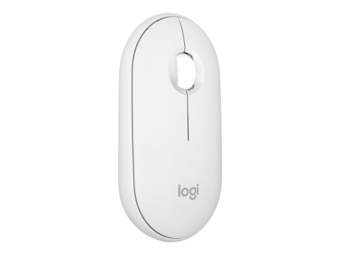 Logitech Pebble Mouse 2 M350s – Bluetooth 5.2 LE, SilentTouch, Tonal White [5]