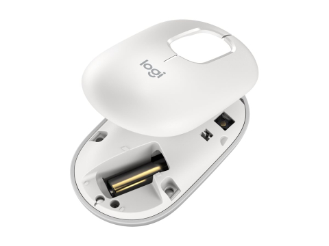 Logitech POP Mouse Off‑White – Wireless Bluetooth, Emoji Button, SilentTouch [4]