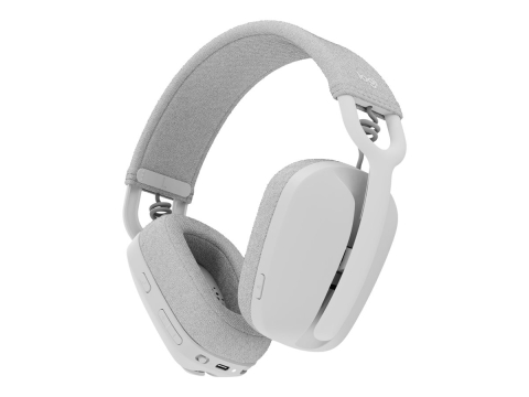 Caști Business - Logitech Zone Vibe 100, Headset Wireless Bluetooth, Over-Ear, Off-White