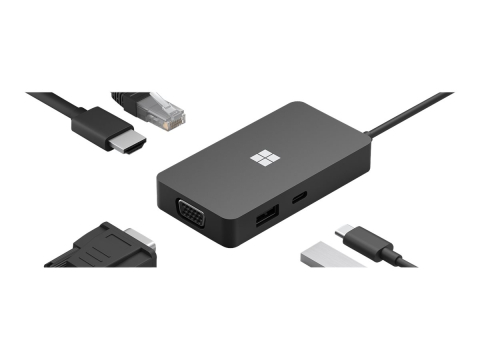 Acesorii - Microsoft Surface USB‑C Travel Hub – HDMI, VGA, RJ‑45, USB‑C/USB‑A