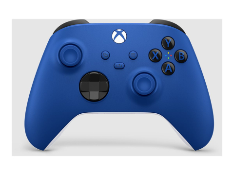 Gamepad-uri & Joystick-uri - Xbox Wireless Controller – Shock Blue, Bluetooth, Hybrid D‑Pad