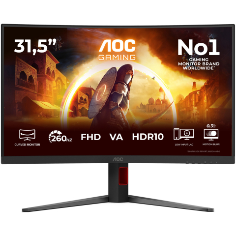 Monitoare Gaming & Consumer - AOC C32G4Z – Monitor Gaming 31.5" VA, FHD, 260Hz, 0.3ms