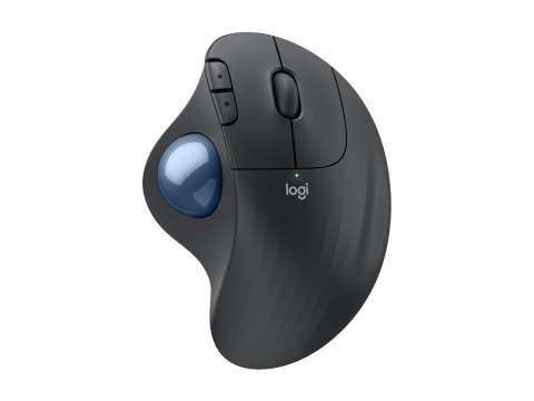 Mouse, Trackballs & Presenters - Logitech ERGO M575S Wireless Trackball, Graphite, Blue Ball