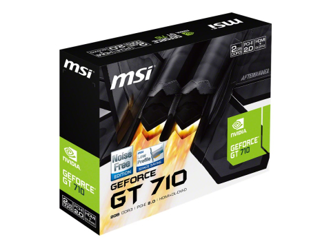 MSI GeForce GT 710 2GD3H LP Low Profile GPU Front View