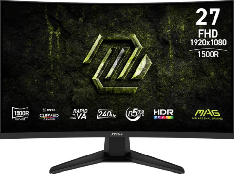 Monitoare - MSI MAG 275CF X24 – Monitor Gaming 27" Curved, FHD, 240Hz, 0.5ms