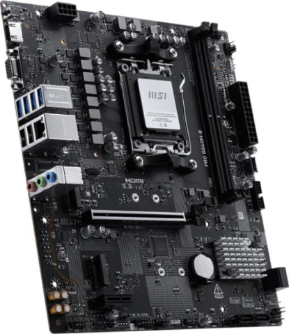 MSI PRO B840M-B AM5 mATX Motherboard Front View [3]