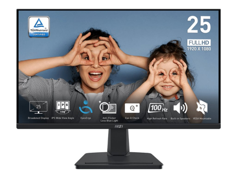 Monitoare - MSI PRO MP251 – 24.5" IPS, FHD, 100Hz, 300 cd/m², HDMI/VGA