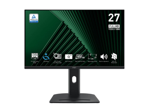 Monitoare Gaming & Consumer - MSI PRO MP275PG – Monitor 27" IPS FHD 100Hz, Boxe, HDMI, DP, D‑SUB, Pivot