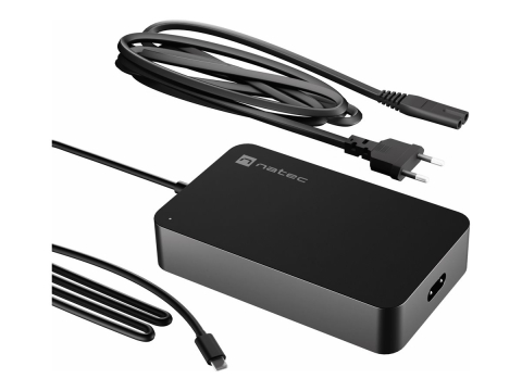 Surse de alimentare - Natec Grayling GaN 65W – Încărcător USB‑C PD universal