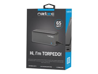Natec Torpedo UNI‑70 – Adaptor Universal Laptop 65W, 8 Capete [3]