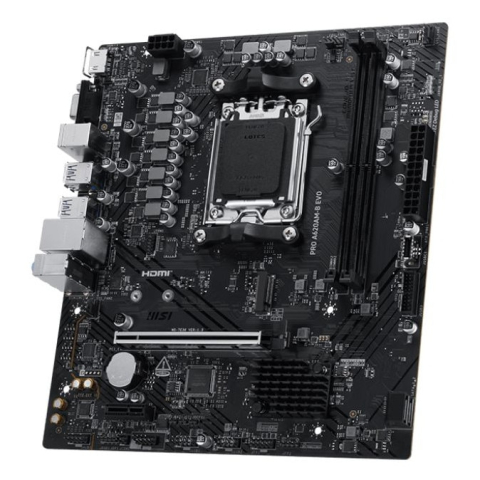 MSI PRO A620AM-B EVO AM5 Motherboard Front View [2]