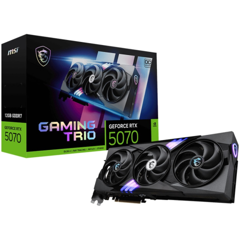 Plăci Video Gaming & Consumer - MSI GeForce RTX 5070 12G GAMING TRIO OC Front View