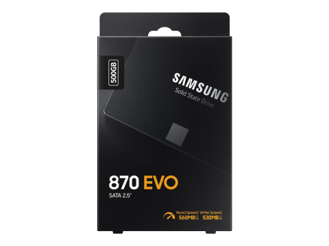 SSD Interne - Samsung 870 EVO 500GB – SSD 2.5" SATA III, 560/530 MB/s