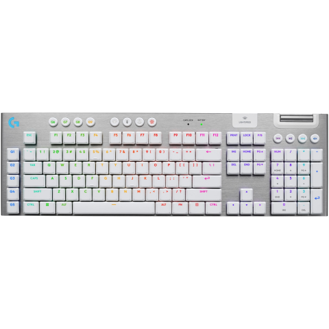 Periferice & Accesorii - Logitech G915 X LIGHTSPEED White Wireless Gaming Keyboard Front View