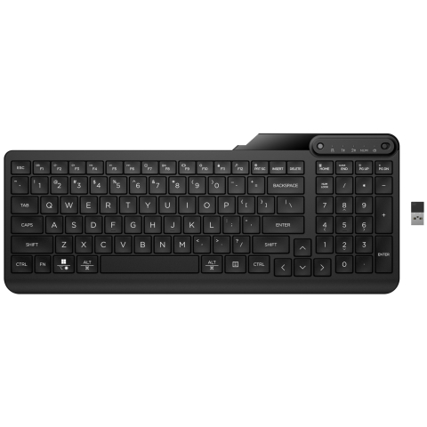 Tastaturi wireless - Tastatura wireless HP 475, Dual‑Mode RF + Bluetooth, Full‑Size, Negru