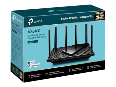 TP‑LINK Archer AX73 AX5400 – Router Wi‑Fi 6 Dual‑Band 5400 Mbps [4]