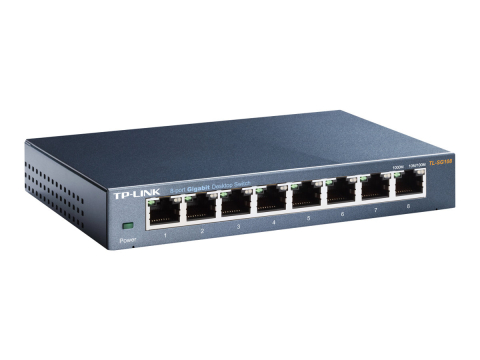 Switch-uri - TP‑LINK TL‑SG108 – Switch Gigabit 8 Porturi Metal