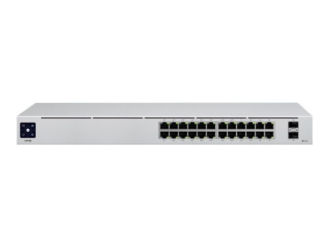 Ubiquiti USW‑24‑POE – Switch 24× Gigabit, 16× PoE+, 2× SFP, Fanless [1]