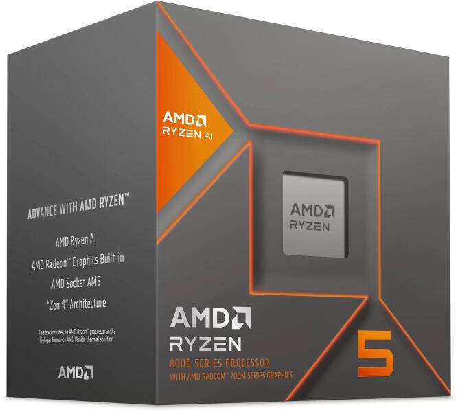 AMD Ryzen 5 8600G - 6C 12T, pana la 5.05GHz, Radeon 760M, 65W, AM5, BOX cu Wraith Stealth