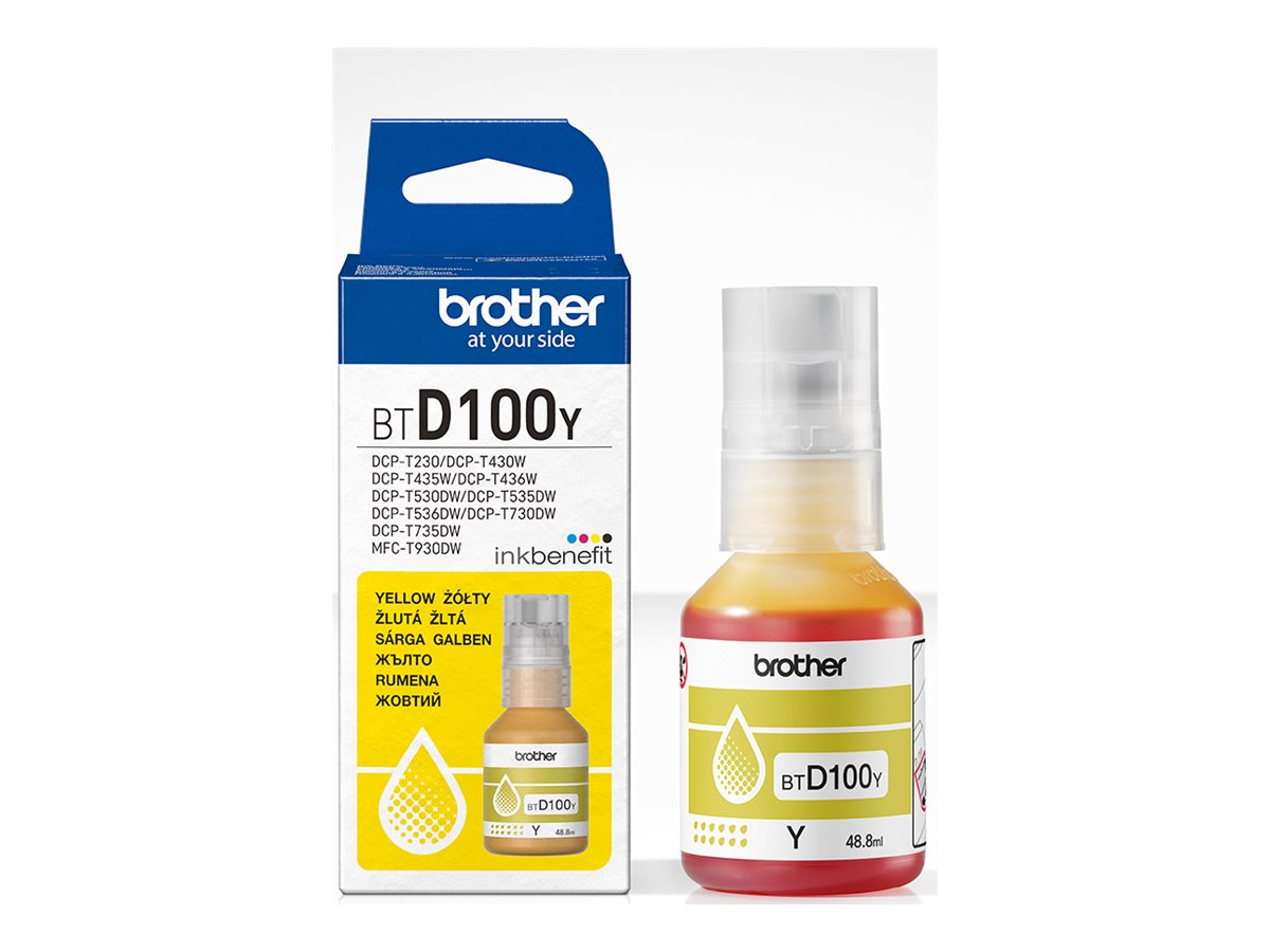 Brother BTD100Y - Refill Ink Bottle Yellow, 48.8 ml, Original, CEE GEN