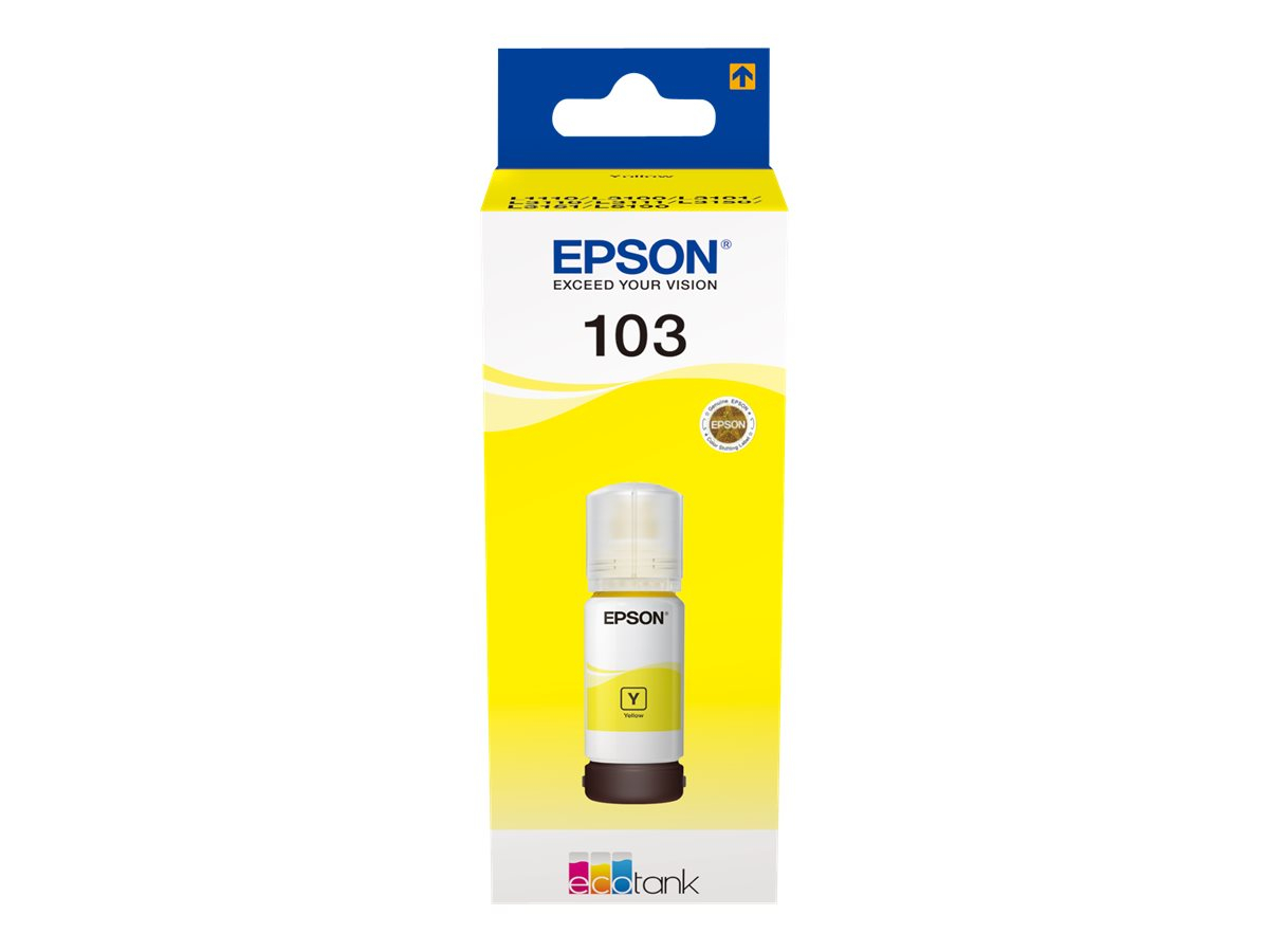 Epson 103 Yellow - Refill Ink Bottle C13T00S44A, 65 ml, EcoTank