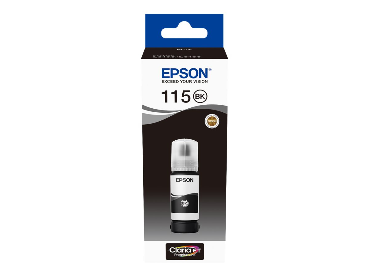 Epson 115 Black - Pigment Ink Refill C13T07C14A, 70 ml, EcoTank L8160   L8180