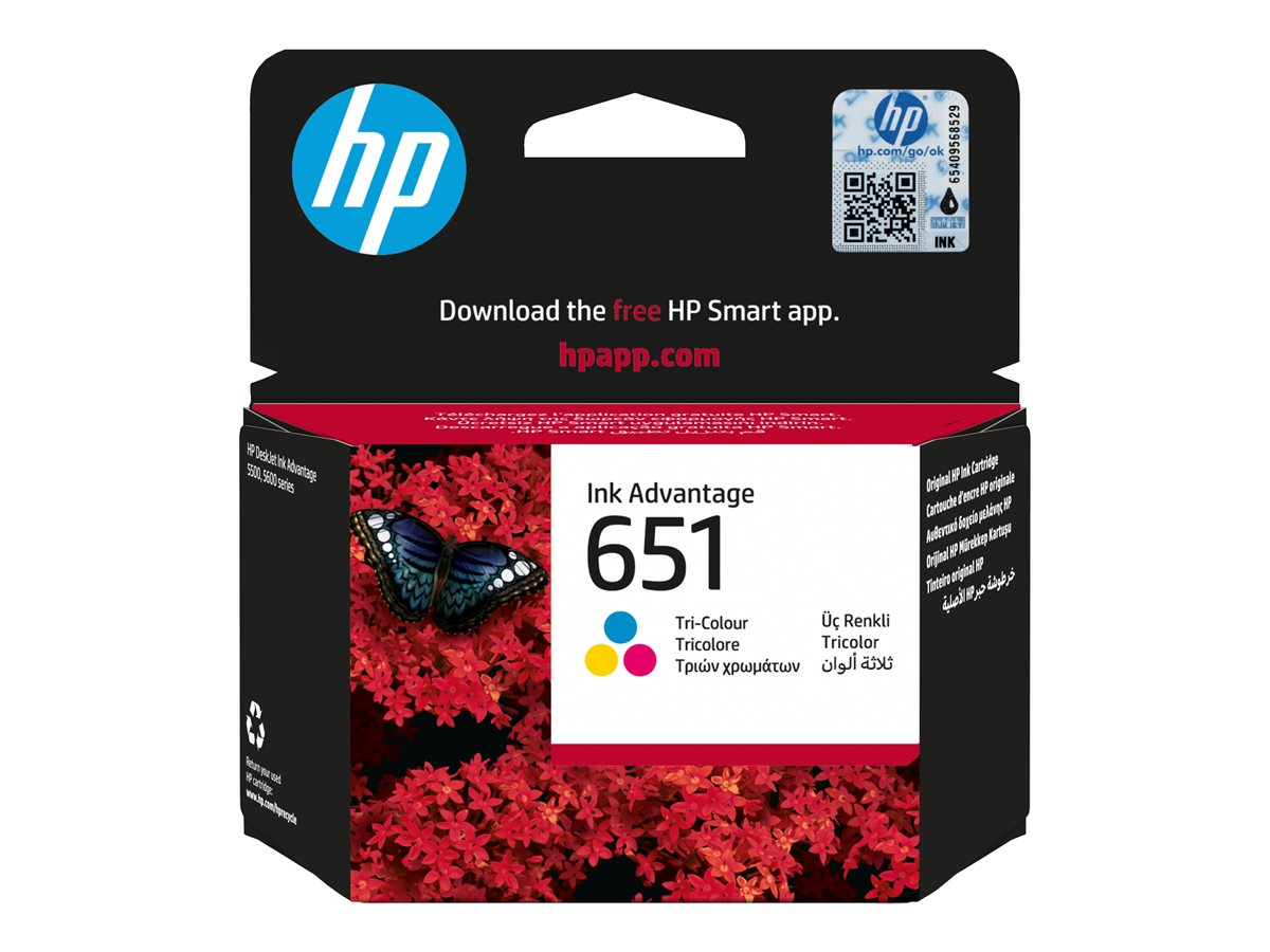 HP 651 Color - Cartus Cerneala Original HP C2P11AE BHK, 300 pagini, Cyan Magenta Yellow