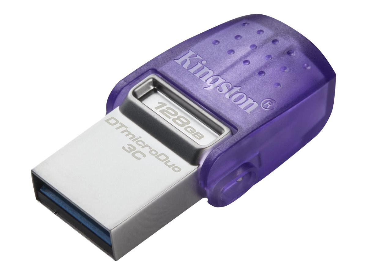 Memorie USB DataTraveler microDuo 3C G3 128GB USB-C 3.0 USB-A 3.0 Purple - imagine 2