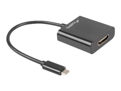 Lanberg AD UC HD 01 - Adaptor USB C (M) la HDMI (F), 4K, 15 cm, Negru