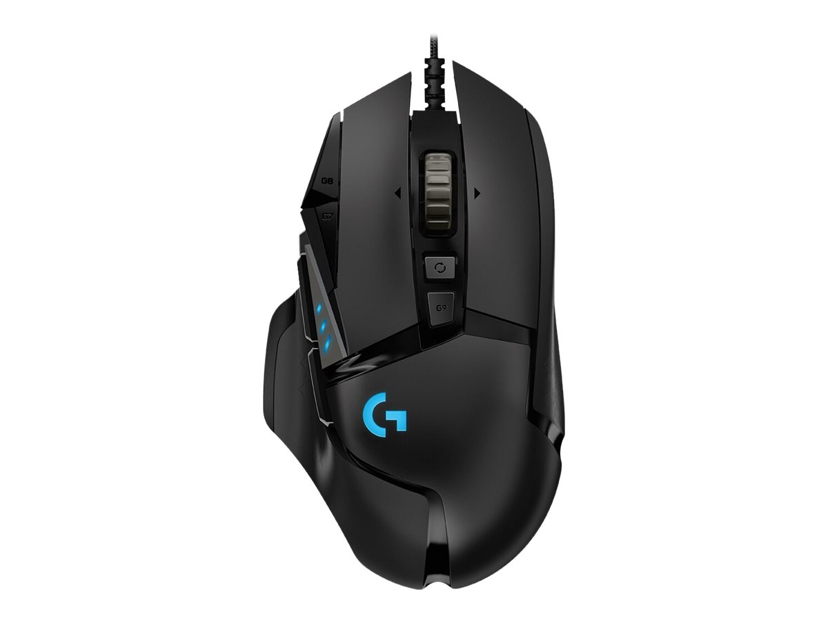 Logitech G502 HERO - Mouse Gaming 16000 DPI, 11 butoane, RGB, greutati ajustabile, USB