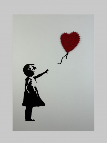 Ink String Art - Bansky Baloon Girl