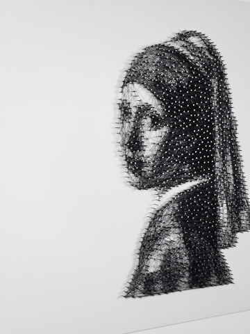 PEARL EARRING GIRL STRING ART [2]