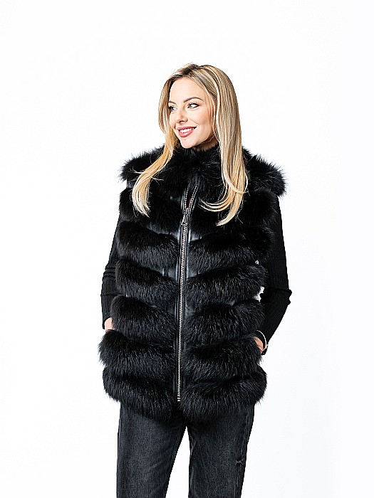Vestă vulpe polară Black [1]