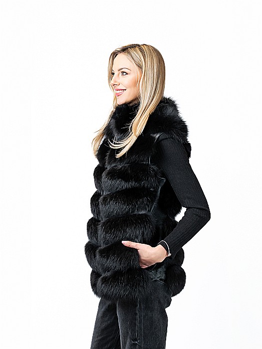Vestă vulpe polară Black [2]