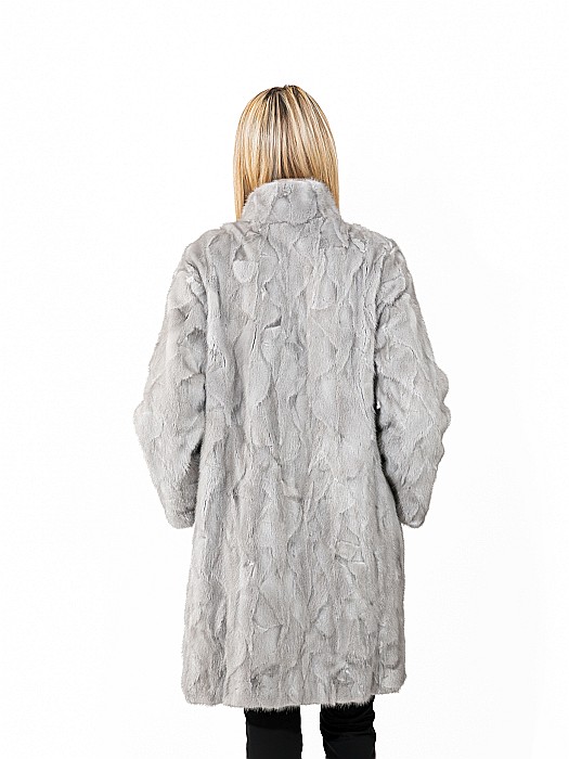 Haină vizon model lung Grey [4]