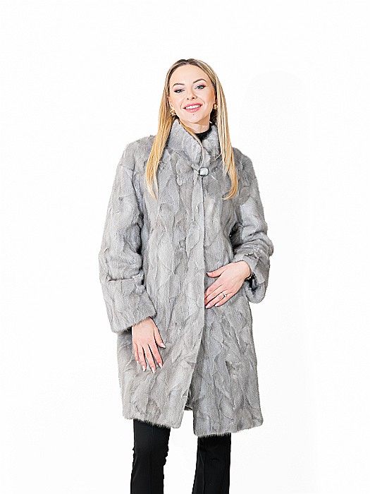 Haină vizon model lung Grey [1]