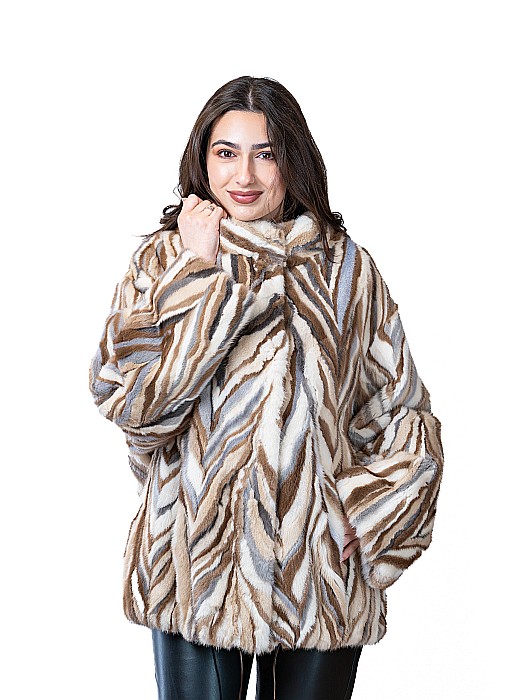 Jachetă de vizon multicolor Rodi [1]