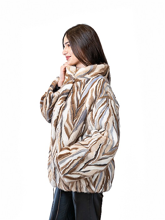 Jachetă de vizon multicolor Rodi [2]