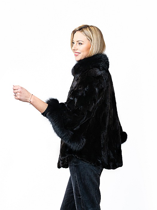 Pelerină vizon MRR Anca Black [5]