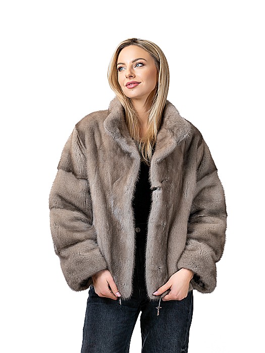 Jachetă vizon Silver Blue tip bomber [1]