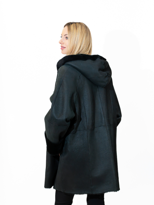 Cojoc ovine oversized Black [3]