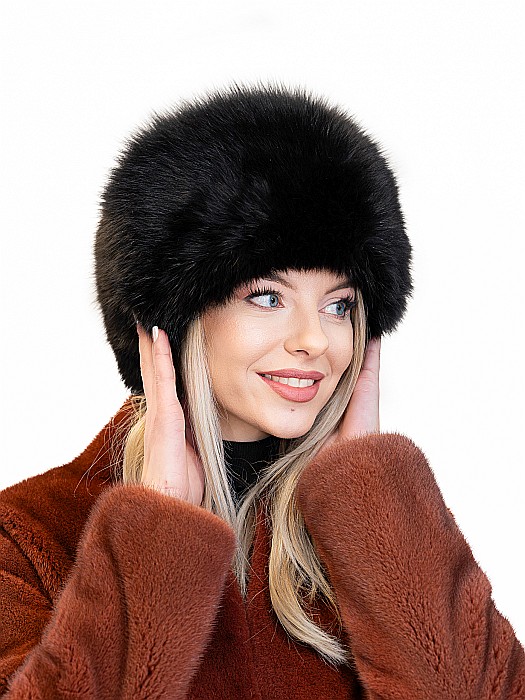 Căciulă vulpe polară Black [1]
