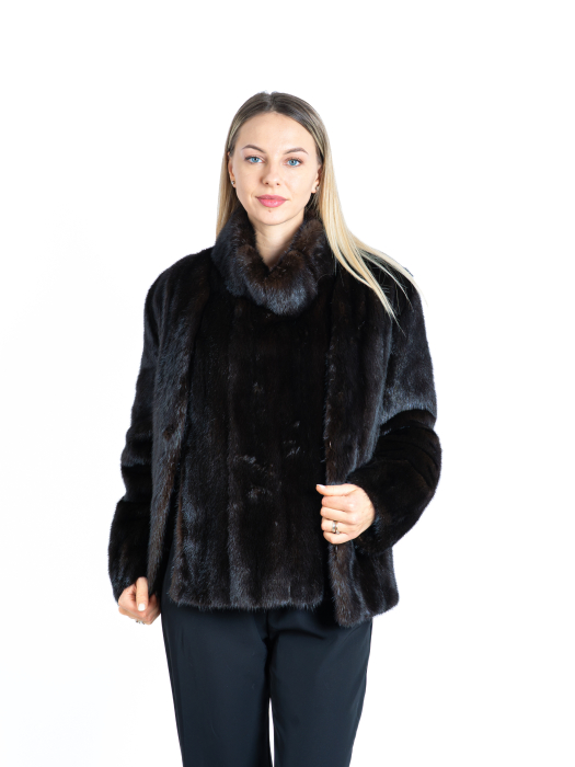 Haină versatilă vizon Dark Brown - model 3 in 1 [3]