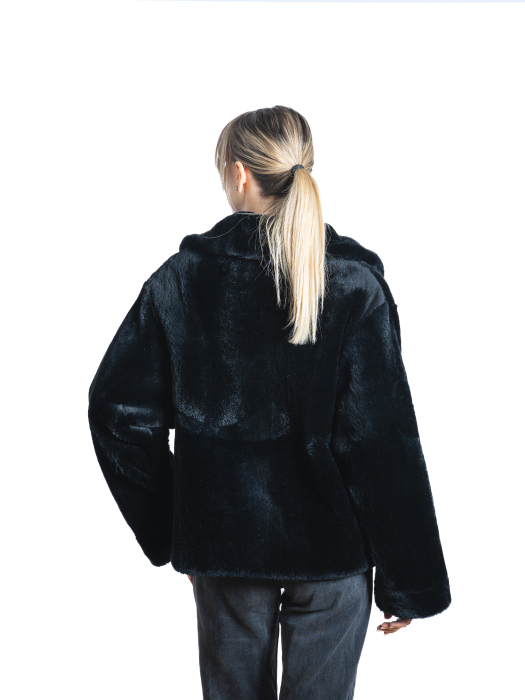Jachetă castor velur Black [3]