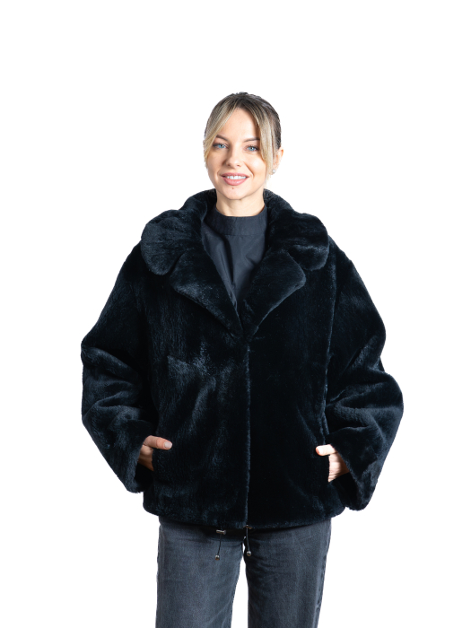 Jachetă castor velur Black [1]