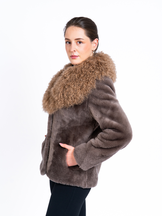 Jachetă mouton & mongolian Light Cappuccino [2]