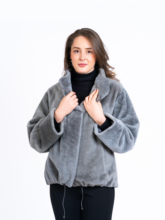 Jachetă mouton oversized Grey [1]