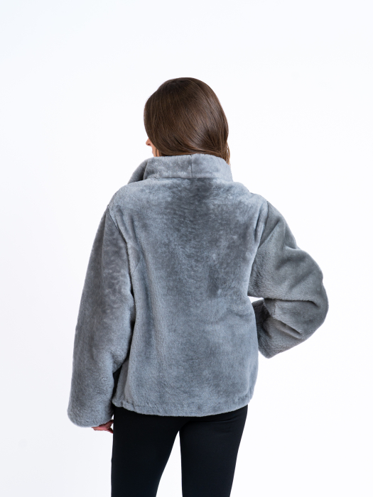 Jachetă mouton oversized Grey [3]